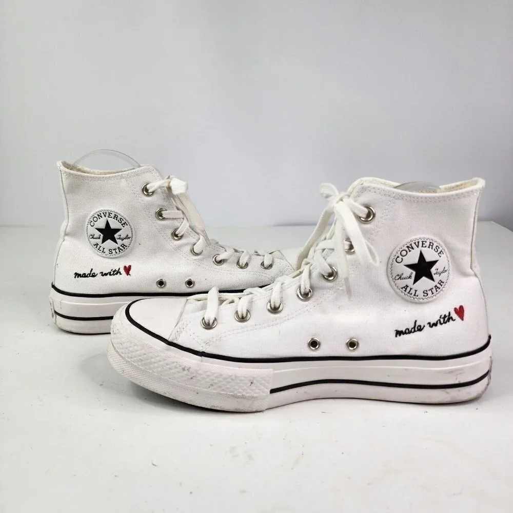 Women’s Converse Chuck Taylor All Star High Lift Made With Love Size 9.5 571119C